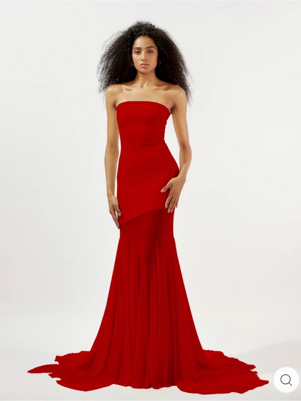 Deme by Gabriella Red Strapless Mermaid Gown — Designer Evening Dress